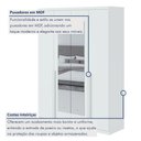 Ver imagem 3 de Guarda Roupa Solteiro 4 Portas 2 Gavetas com Espelho MDF Alonzo 153.5cm Branco