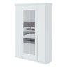 Guarda-roupa Solteiro com Espelho 4 Portas 2 Gavetas Alonzo 100% MDF - 14