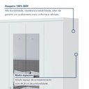 Ver imagem 2 de Guarda Roupa Solteiro 4 Portas 2 Gavetas com Espelho MDF Alonzo 153.5cm Branco