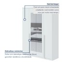 Ver imagem 4 de Guarda Roupa Solteiro 4 Portas 2 Gavetas com Espelho MDF Alonzo 153.5cm Branco