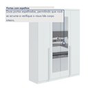 Ver imagem 5 de Guarda Roupa Solteiro 4 Portas 2 Gavetas com Espelho MDF Alonzo 153.5cm Branco