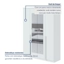 Ver imagem 4 de Guarda-roupa Solteiro com Espelho 4 Portas 2 Gavetas Alonzo 100% MDF
