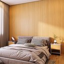 Ver imagem 1 de Painel Ripado Versátil 270x110cm: 02 Unid. (6m²) Polietileno - Talatto Painéis - Peroba