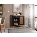 Ver imagem 5 de Aparador Cantinho do Café Célia Efeito Palha Preto Noce