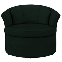 Kit 2 Poltronas Decorativas Sala de Estar 93cm Redonda Rubia M22 Veludo Verde - Mpozenato - 3