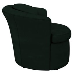 Kit 2 Poltronas Decorativas Sala de Estar 93cm Redonda Rubia M22 Veludo Verde - Mpozenato - 6