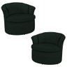 Kit 2 Poltronas Decorativas Sala de Estar 93cm Redonda Rubia M22 Veludo Verde - Mpozenato - 1