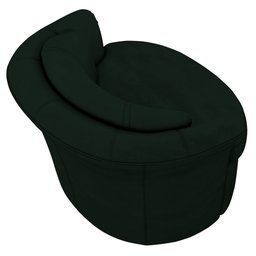 Kit 2 Poltronas Decorativas Sala de Estar 93cm Redonda Rubia M22 Veludo Verde - Mpozenato - 7