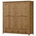 Ver imagem 6 de Guarda Roupa Casal 4 Portas 2 Gavetas Madeira Maciça Mazzaro F06 Freijó - Lyam Decor