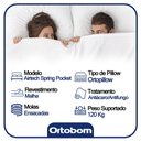 Ver imagem 4 de Cama Box Baú Casal Suede Bipartido + Colchão Ortobom Airtech Molas Ensacadas 65x138x188 Marrom