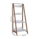 Ver imagem 3 de Estante Multiuso 4 Prateleiras B81 148x53 Branco Montana Novam