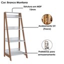 Ver imagem 4 de Estante Multiuso 4 Prateleiras B81 148x53 Branco Montana Novam