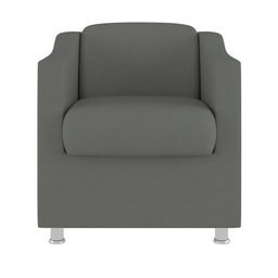 Kit 2 Poltronas Decorativas Reforçada Consultório Sala Suede Cor:cinza - 3