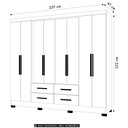 Ver imagem 4 de Guarda Roupa Casal 237cm 8 Portas Archi Freijó/off Z17 - Mpozenato