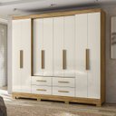 Ver imagem 2 de Guarda Roupa Casal 237cm 8 Portas Archi Freijó/off Z17 - Mpozenato