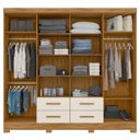 Ver imagem 5 de Guarda Roupa Casal 237cm 8 Portas Archi Freijó/off Z17 - Mpozenato