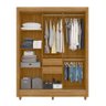 Guarda Roupa Bolívia 164cm 7 Portas Freijó Cinza com Espelho Moval - 3
