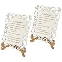 Ver imagem 1 de Kit 2 Quadros Decorativo MDF 20cm x 28cm para Sala de Estar 10 Mandamentos M01 Branco e Cru - Annie