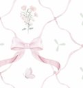 Ver imagem 3 de Papel de Parede Floral Lacos Rosa ( Auto Adesivo Fosco)