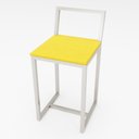 Ver imagem 1 de Banqueta Baixa Para Cozinha Industrial Assento Estofado White