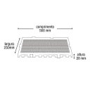 Ver imagem 5 de 10pc Palete Estrado Plástico Preto 2,5x25x50 Cm de Qualidade