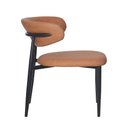 Ver imagem 6 de Cadeiras Sala Jantar Estofadas Courino ou Linho Pés Aço 2un Cor:caramelo com Preto