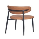 Ver imagem 7 de Cadeiras Sala Jantar Estofadas Courino ou Linho Pés Aço 2un Cor:caramelo com Preto