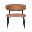 Ver imagem 4 de Cadeiras Sala Jantar Estofadas Courino ou Linho Pés Aço 2un Cor:caramelo com Preto
