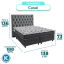 Ver imagem 3 de Kit Cabeceira + Cama Box + Colchão Casal D33 Iso100 Ortobom