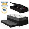 Cama Box Baú com Colchão de Espuma D33 Ortobom Airtech 100 + Auxiliar Unique Solteiro 88cm - 2