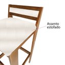 Ver imagem 7 de Banqueta Baixa 70cm para Bancada Assento Estofado em Sintetico Cecilia:mel com Sintetico Bege