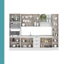 Ver mais imagens de Cozinha Milla Julie 13 Portas 3 Gavetas MDF 310cm Branco Móveis Carraro