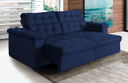 Ver imagem 1 de Sofá New Austrália Retrátil Reclinável 2 metros Suede Azul – Sofá na Web.