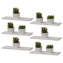 Ver imagem 2 de Kit 6 Prateleiras Branca Suporte Mercado Das Prateleiras