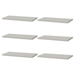 Kit 6 Prateleiras Branca Suporte Mercado Das Prateleiras