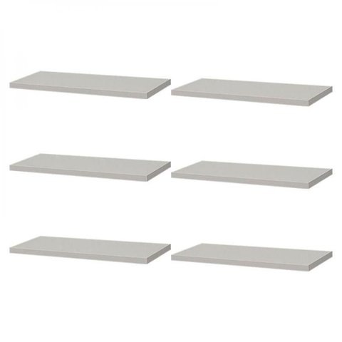 Kit 6 Prateleiras Branca Suporte Mercado Das Prateleiras