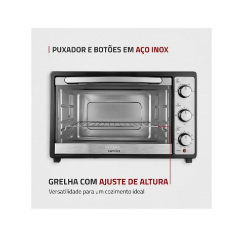 Forno Elétrico Mondial Grand Family Ii 52l Fr-52 Preto - 127