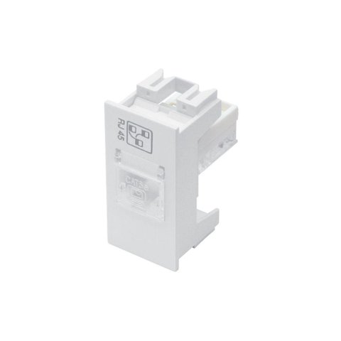 Módulo Tomada para Rede de Informática Fame Habitat Rj45 Cat6 8 Vias Branco