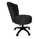 Ver imagem 4 de Poltrona Decorativa Royal Capitone Base Giratória Slk Decor Preto