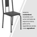Ver mais imagens de Conjunto de Mesa com 4 Cadeiras Lívia Prata/Preto
