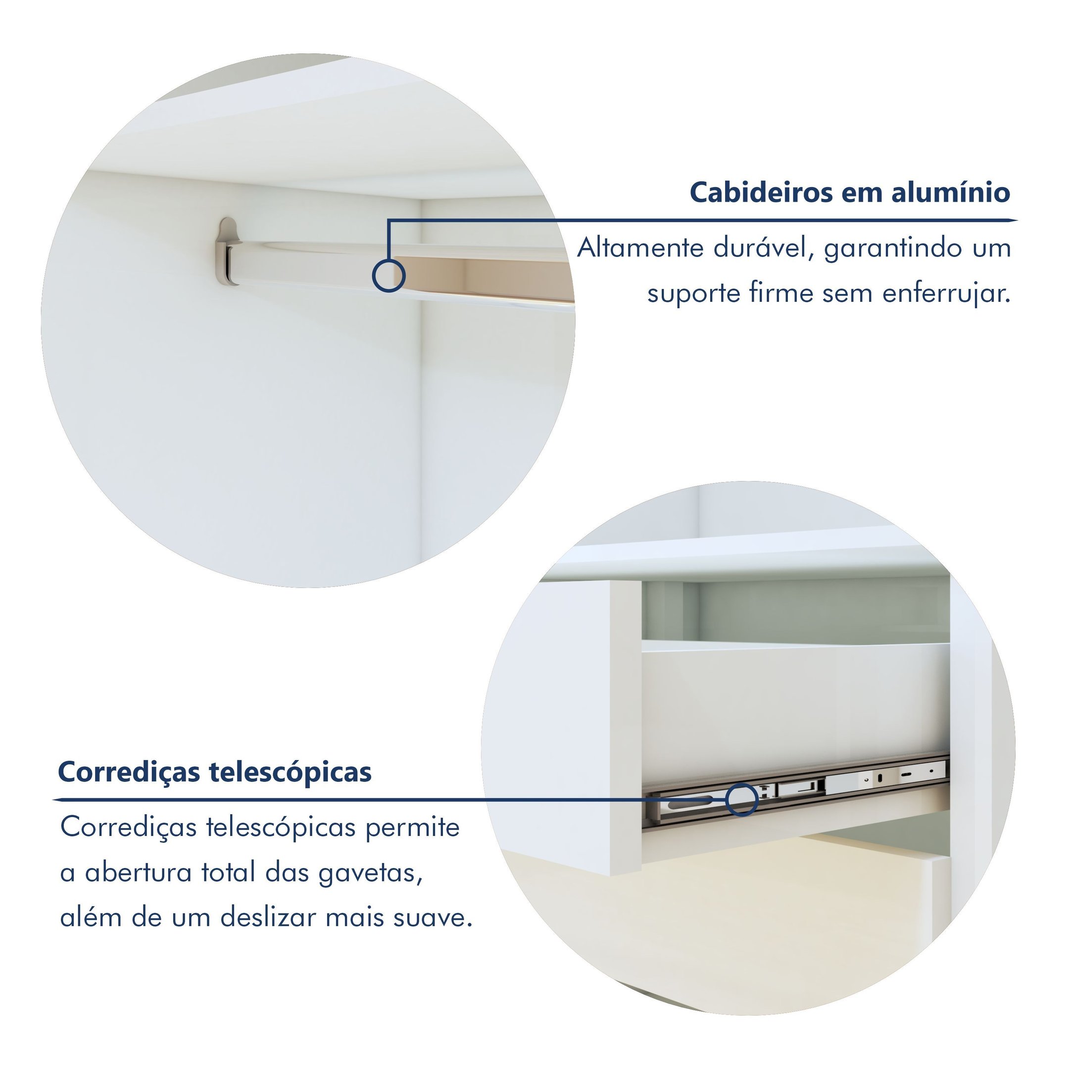 Guarda-Roupa Casal 6 Portas 4 Gavetas Alonzo 100% MDF - 6