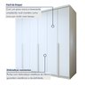 Guarda-Roupa Casal 6 Portas 4 Gavetas Alonzo 100% MDF - 7