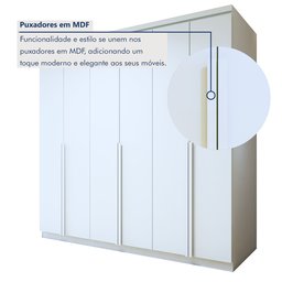 Guarda-Roupa Casal 6 Portas 4 Gavetas Alonzo 100% MDF - 4