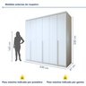 Guarda-Roupa Casal 6 Portas 4 Gavetas Alonzo 100% MDF - 4
