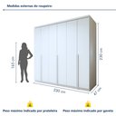 Ver imagem 5 de Guarda-Roupa Casal 6 Portas 4 Gavetas Alonzo 100% MDF