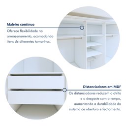 Guarda-Roupa Casal 6 Portas 4 Gavetas Alonzo 100% MDF - 8