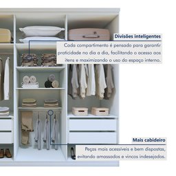 Guarda-Roupa Casal 6 Portas 4 Gavetas Alonzo 100% MDF - 10