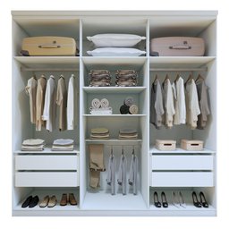 Guarda-Roupa Casal 6 Portas 4 Gavetas Alonzo 100% MDF - 16