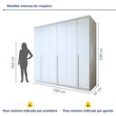 Ver imagem 5 de Guarda-Roupa Casal 6 Portas 4 Gavetas Alonzo 100% MDF