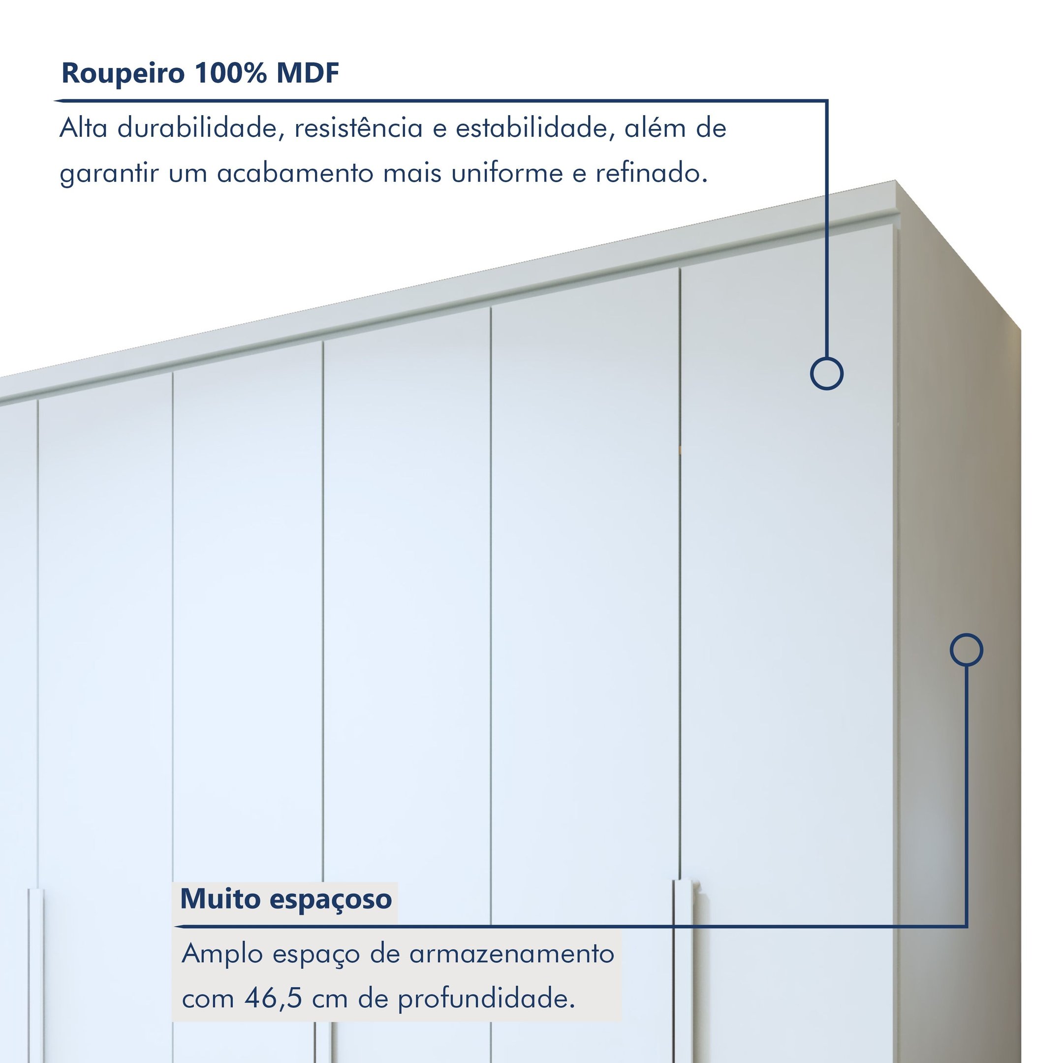 Guarda-Roupa Casal 6 Portas 4 Gavetas Alonzo 100% MDF - 3